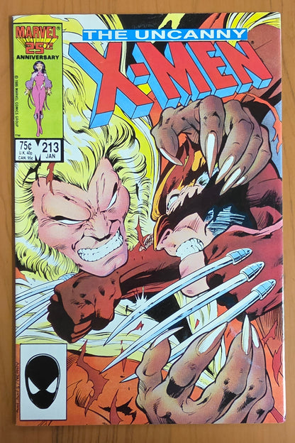 UNCANNY X-MEN #213 (CAMEO MR SINISTER. PSYLOCKE JOINS X-MEN) 1986 [J04] X-Men MARVEL COMICS