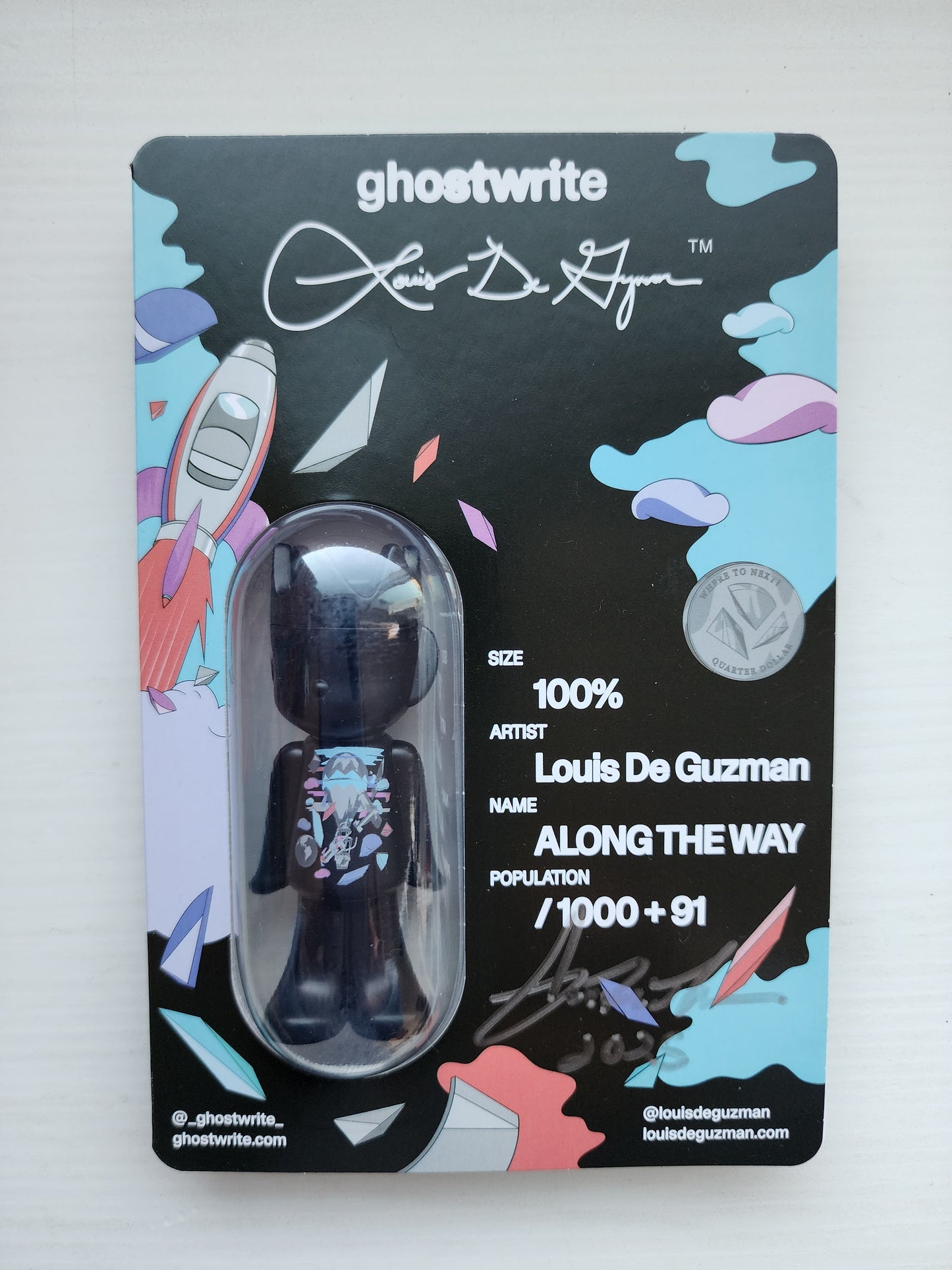 GHOSTWRITE ALONG THE WAY 100% SIGNED LOUIS DE GUZMAN DESIGNERCON EXCLUSIVE BLIND BAG 2025 GHOSTWRITE