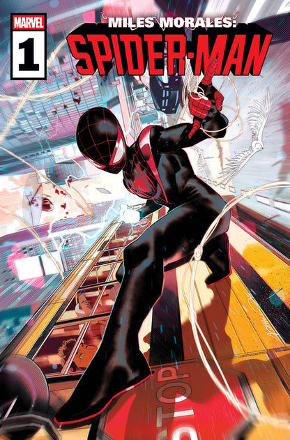 08/12/2026 FREE MILES MORALES SPIDER-MAN #1 w/ PURCHASE OF MILES MORALES SPIDER-MAN #19 SSCO HOMAGE VARIANT
