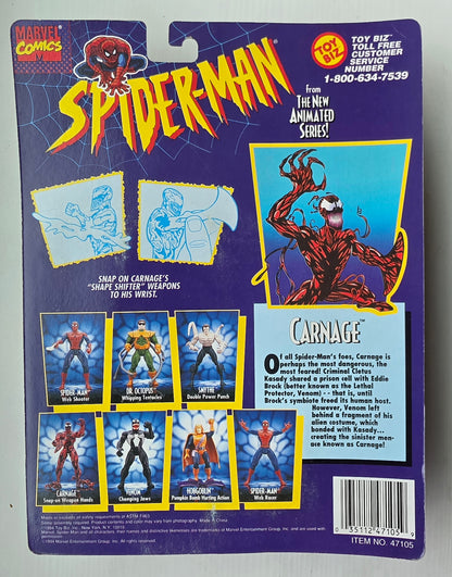 TOY BIZ CARNAGE SPIDER-MAN ANIMATED SERIES Spider-Man Toy Biz