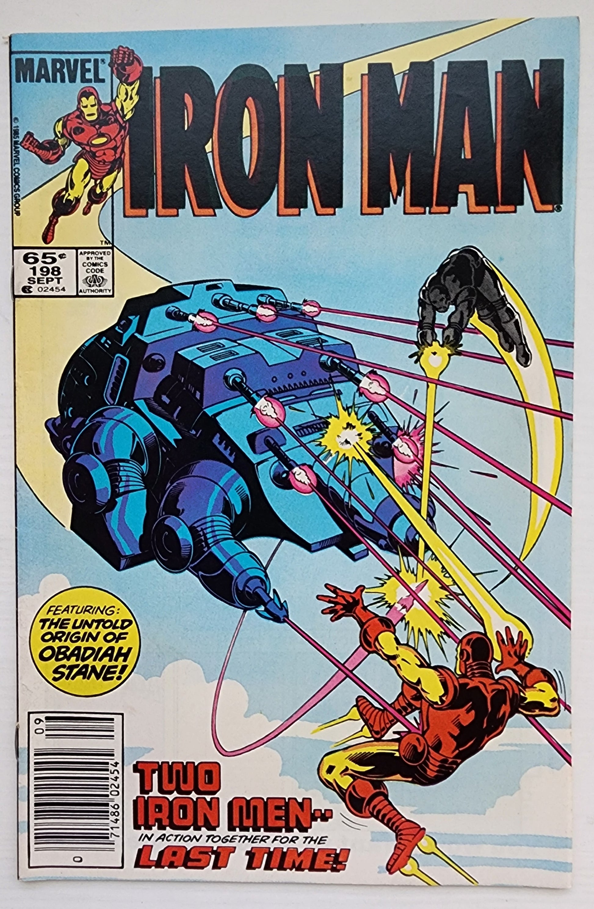 IRON MAN #198 NEWSSTAND 1985 Iron Man MARVEL COMICS