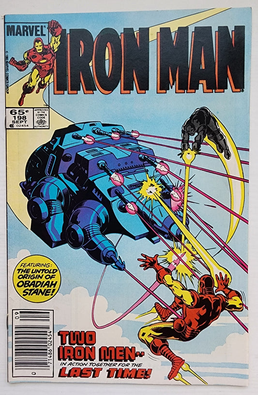 IRON MAN #198 NEWSSTAND 1985 Iron Man MARVEL COMICS