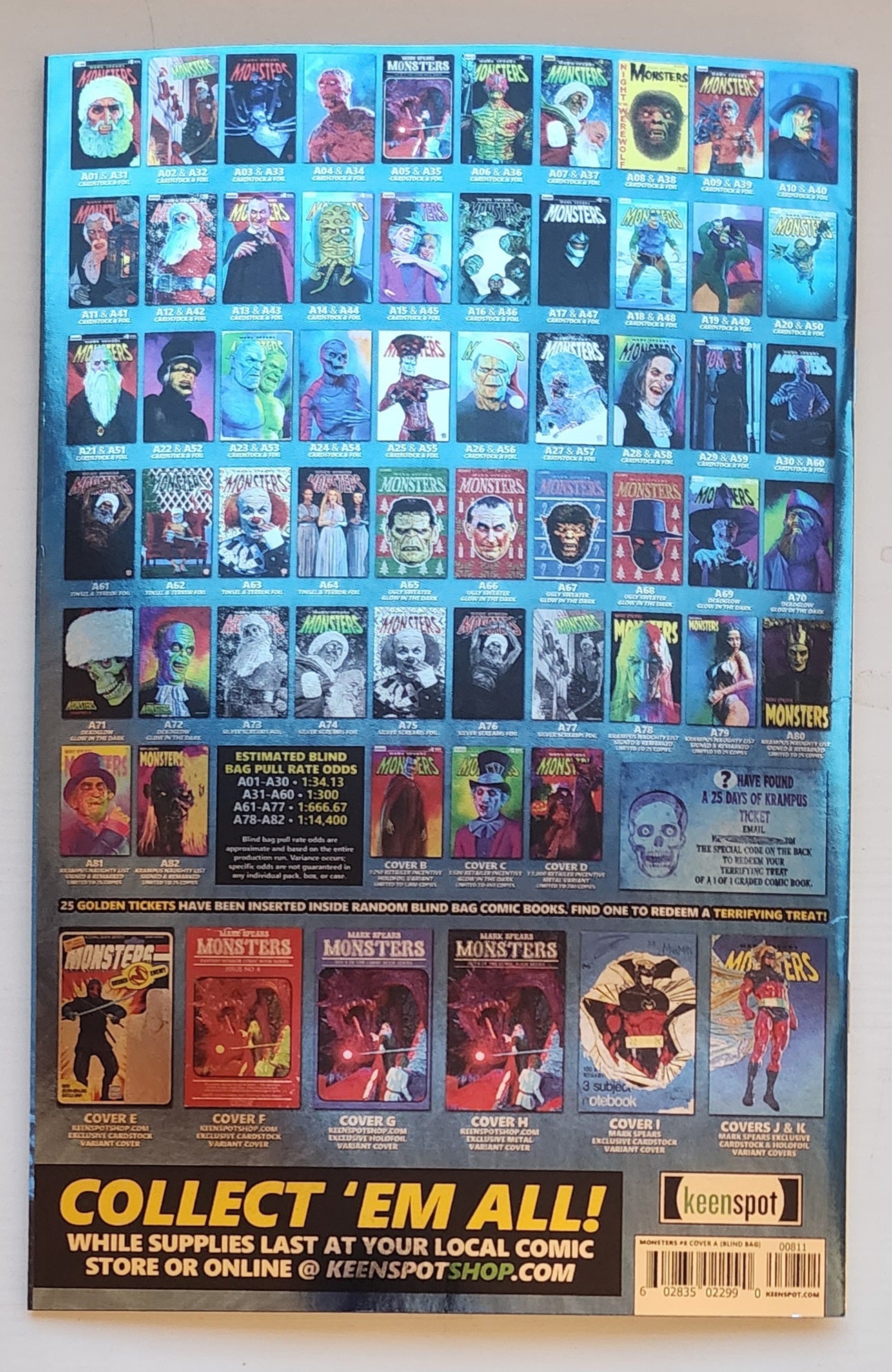 MARK SPEARS MONSTERS #8 BLIND BAG VARIANT A38 FOIL Universal Monsters KEENSPOT ENTERTAINMENT
