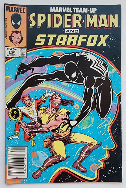 MARVEL TEAM-UP #143 SPIDER-MAN STARFOX NEWSSTAND 1983 Marvel Team-Up MARVEL COMICS
