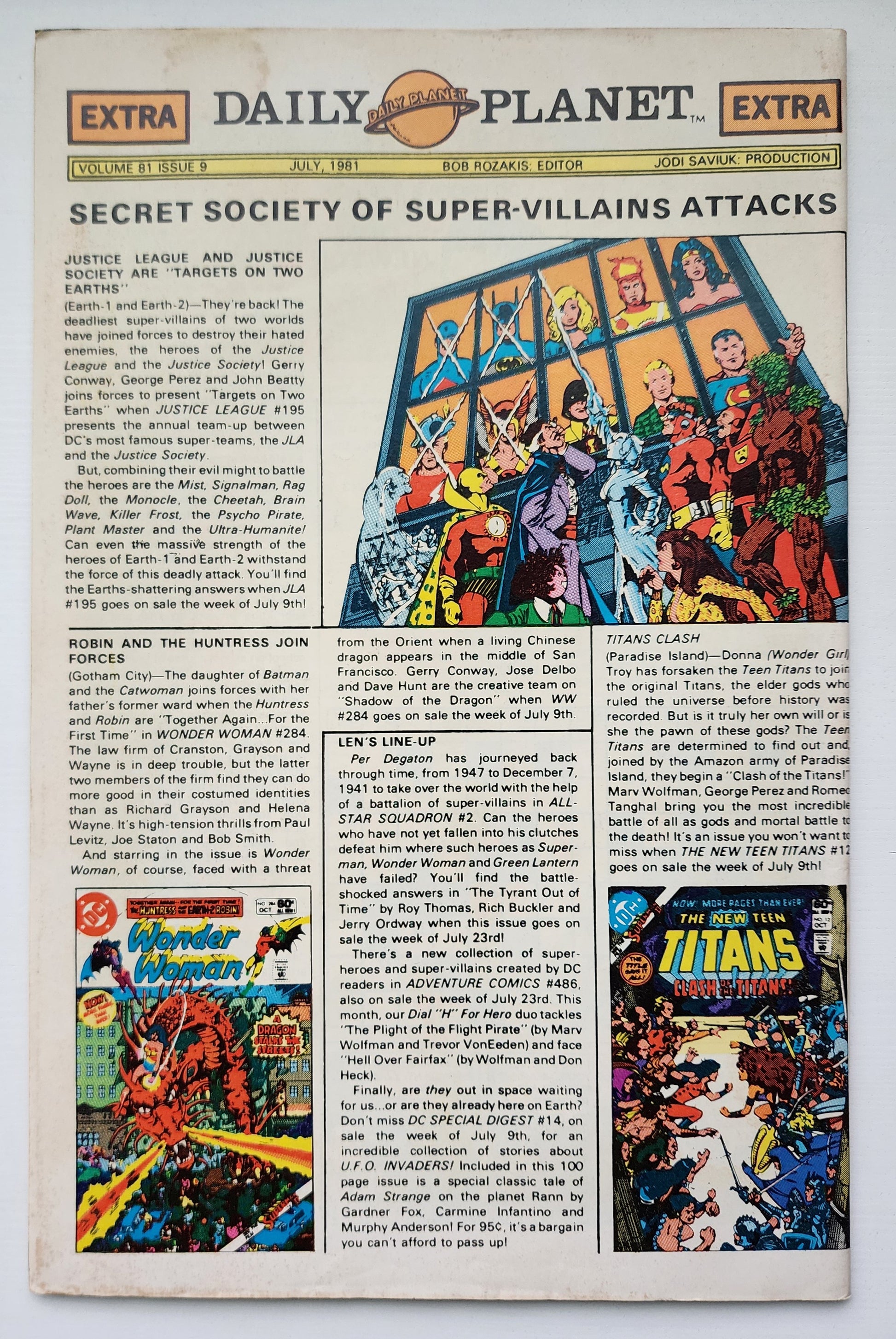 WORLDS FINEST #272 1981 NEWSSTAND Worlds Finest DC Comics