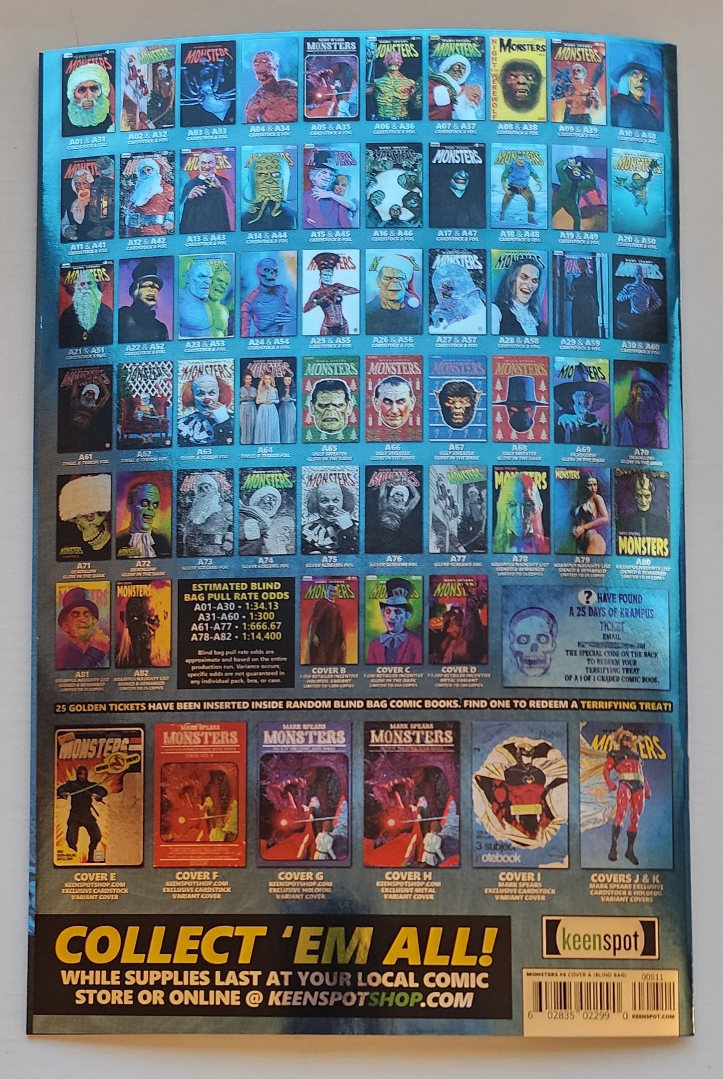 MARK SPEARS MONSTERS #8 BLIND BAG VARIANT A34 FOIL Universal Monsters KEENSPOT ENTERTAINMENT