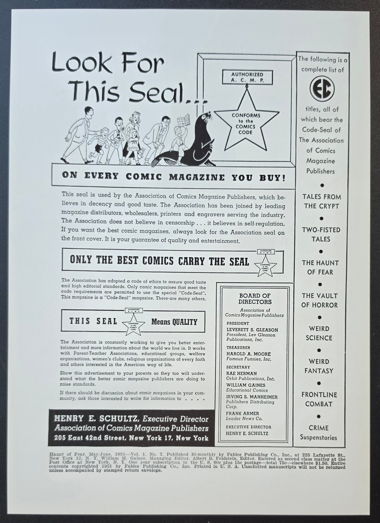 HAUNT OF FEAR #7 PRINT EC Comics EC Comics