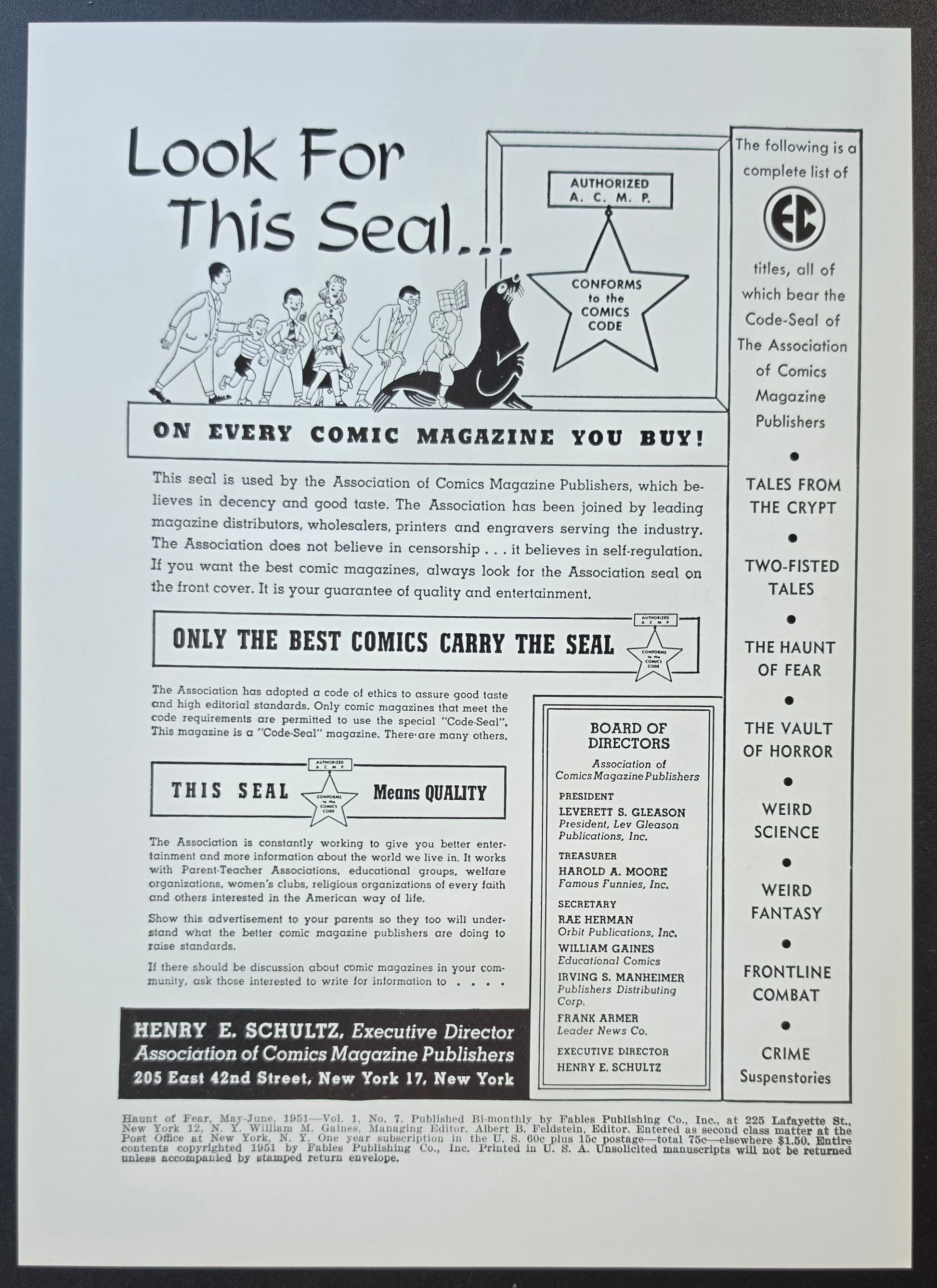 HAUNT OF FEAR #7 PRINT EC Comics EC Comics