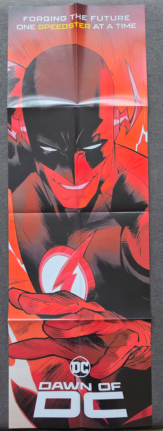DAWN OF DC FLASH FOLDED PROMOTIONAL POSTER Flash DC COMICS