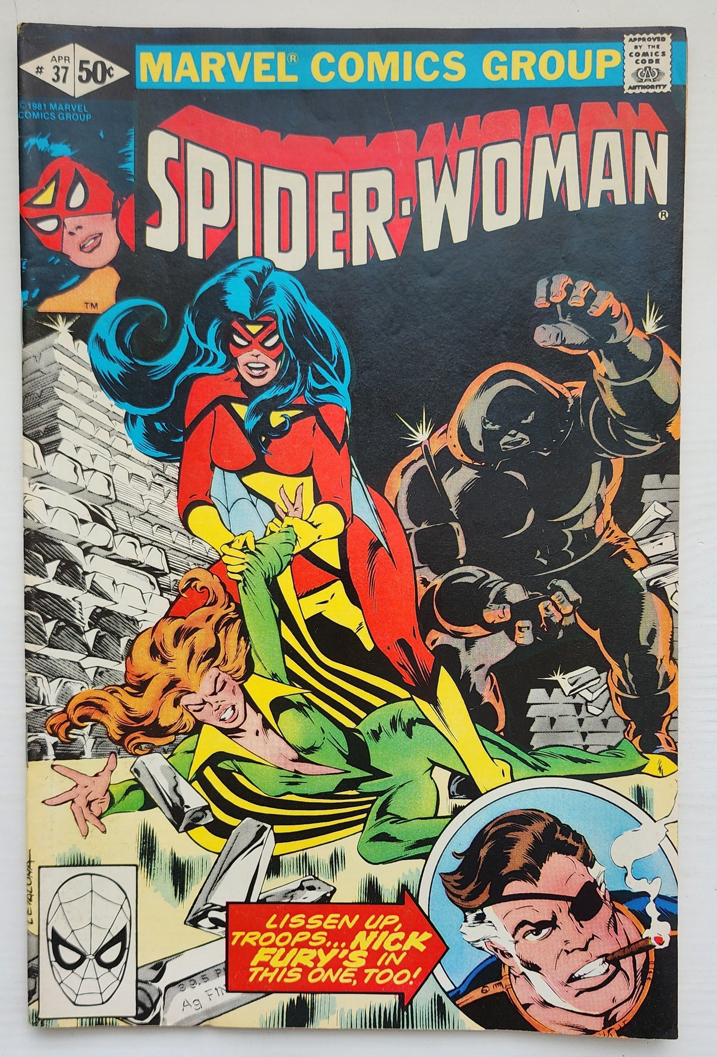 SPIDER-WOMAN #37 NEWSSTAND 1981 (1st App Siryn) Spider-Woman MARVEL COMICS