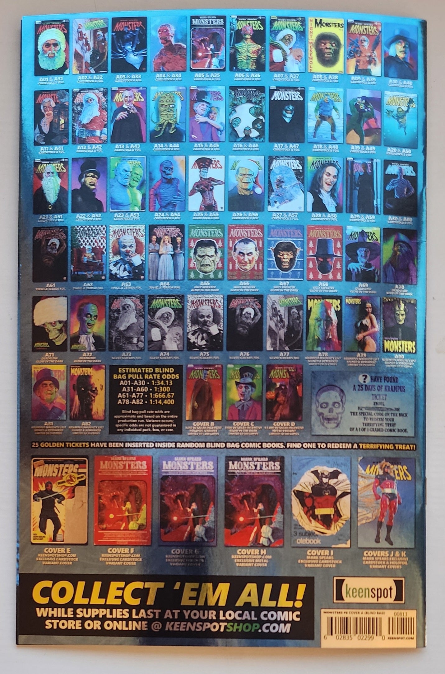 MARK SPEARS MONSTERS #8 BLIND BAG VARIANT A58 FOIL Universal Monsters KEENSPOT ENTERTAINMENT
