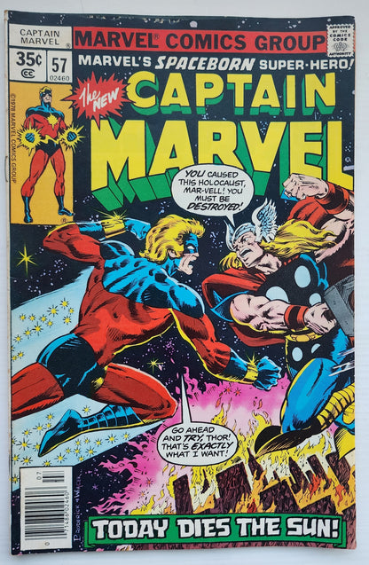 CAPTAIN MARVEL #57 NEWSSTAND 1978 Captain Marvel MARVEL COMICS