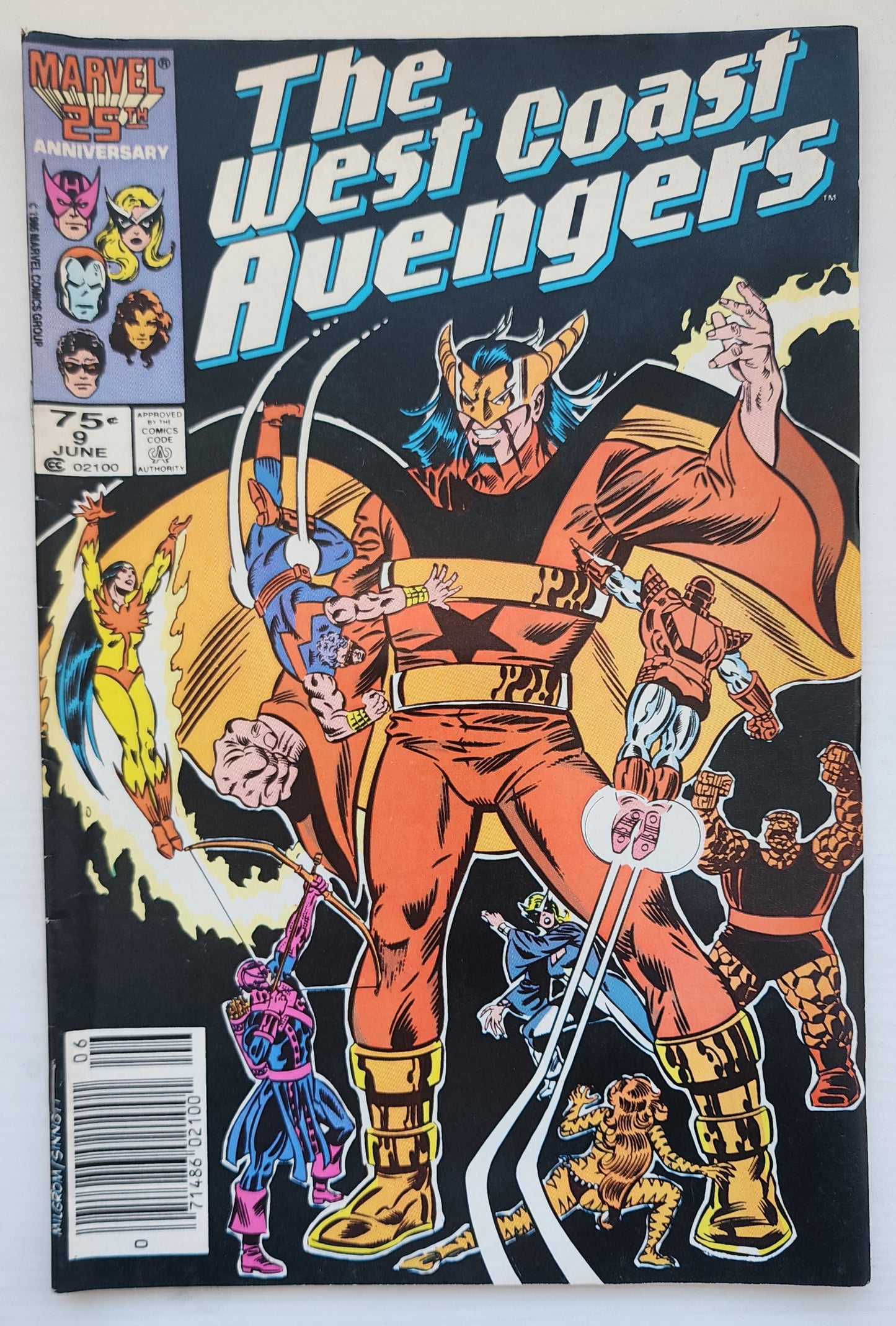 WEST COAST AVENGERS #9 NEWSSTAND 1986 West Coast Avengers MARVEL COMICS