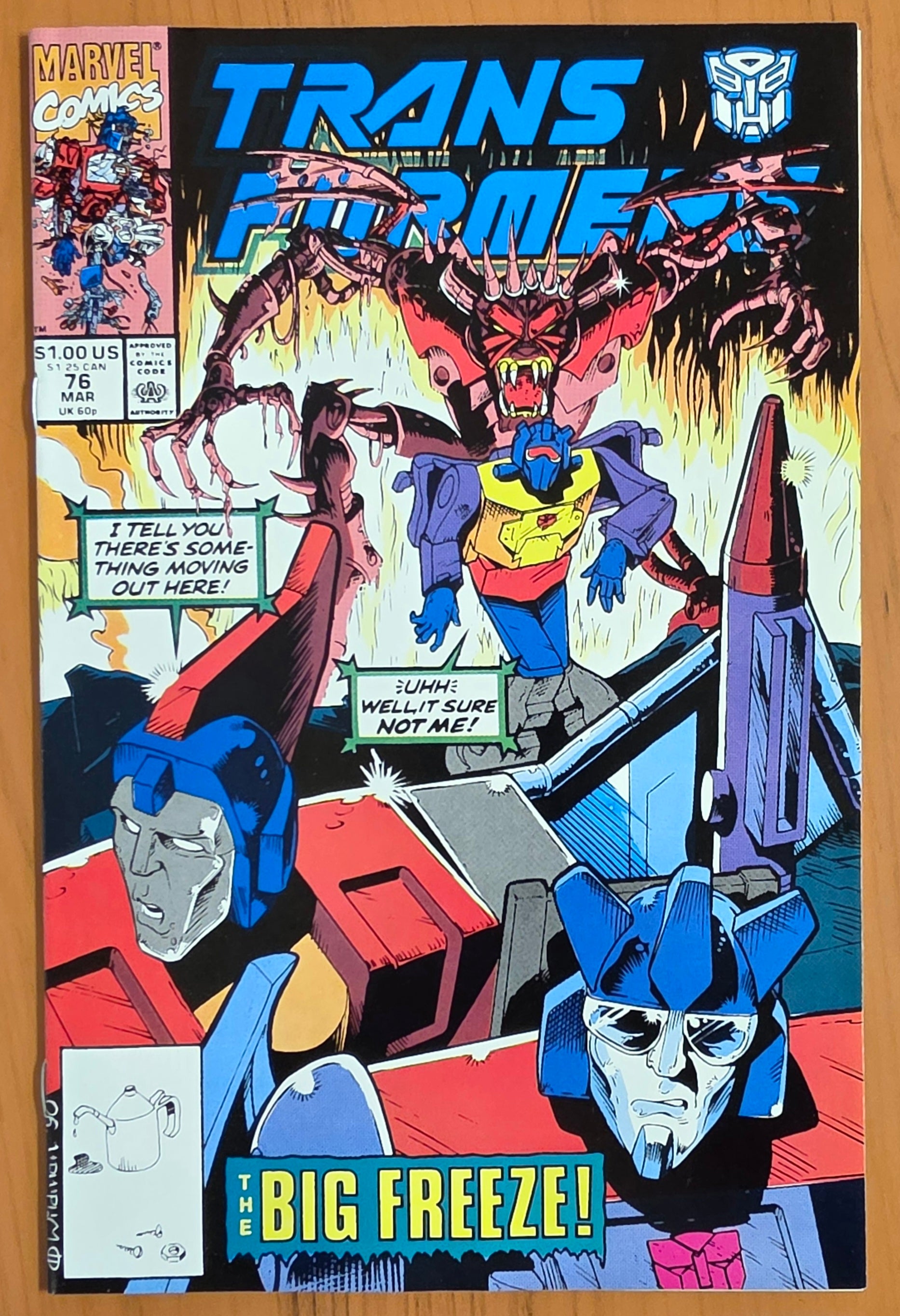 TRANSFORMERS #76 1990 Transformers MARVEL COMICS