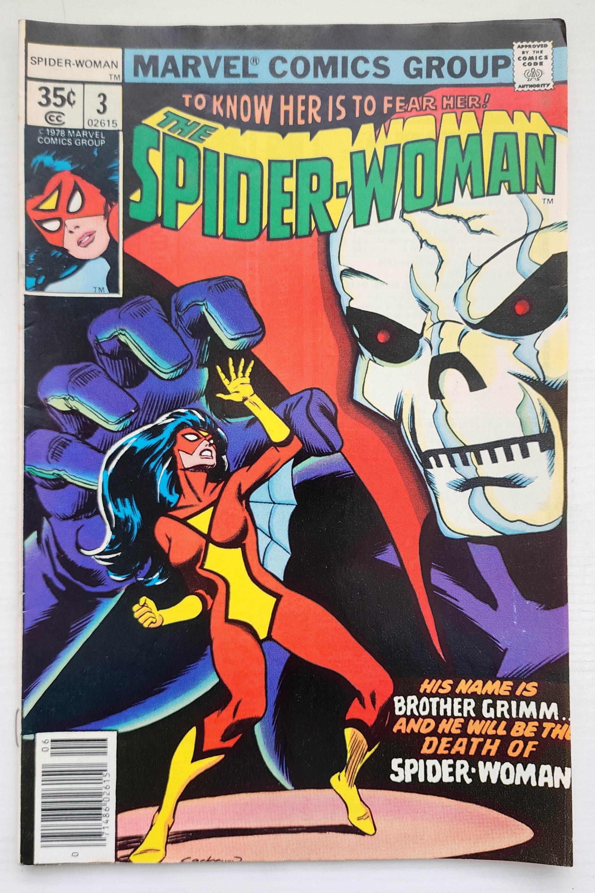 SPIDER-WOMAN #3 NEWSSTAND 1978 Spider-Woman MARVEL COMICS