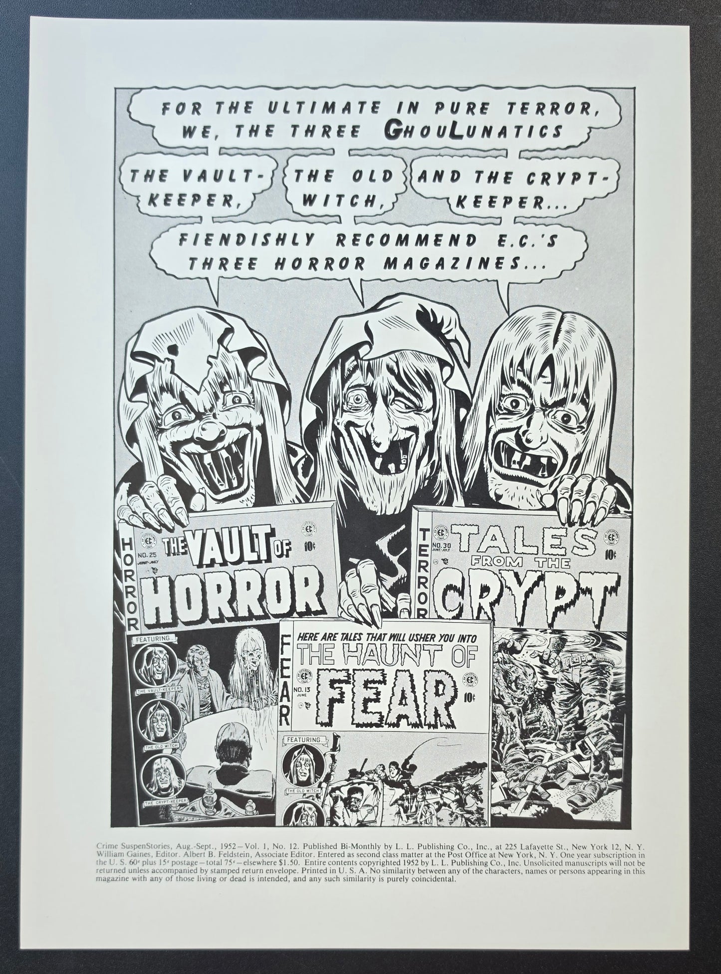 CRIME SUSPENSTORIES #12 PRINT EC Comics EC Comics