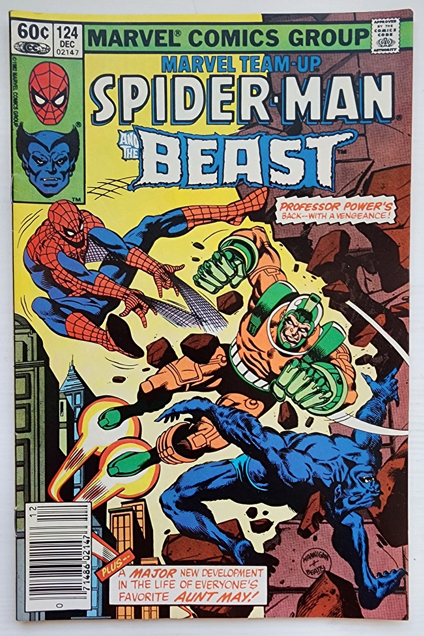 MARVEL TEAM-UP #124 SPIDER-MAN BEAST NEWSSTAND 1982 Marvel Team-Up MARVEL COMICS