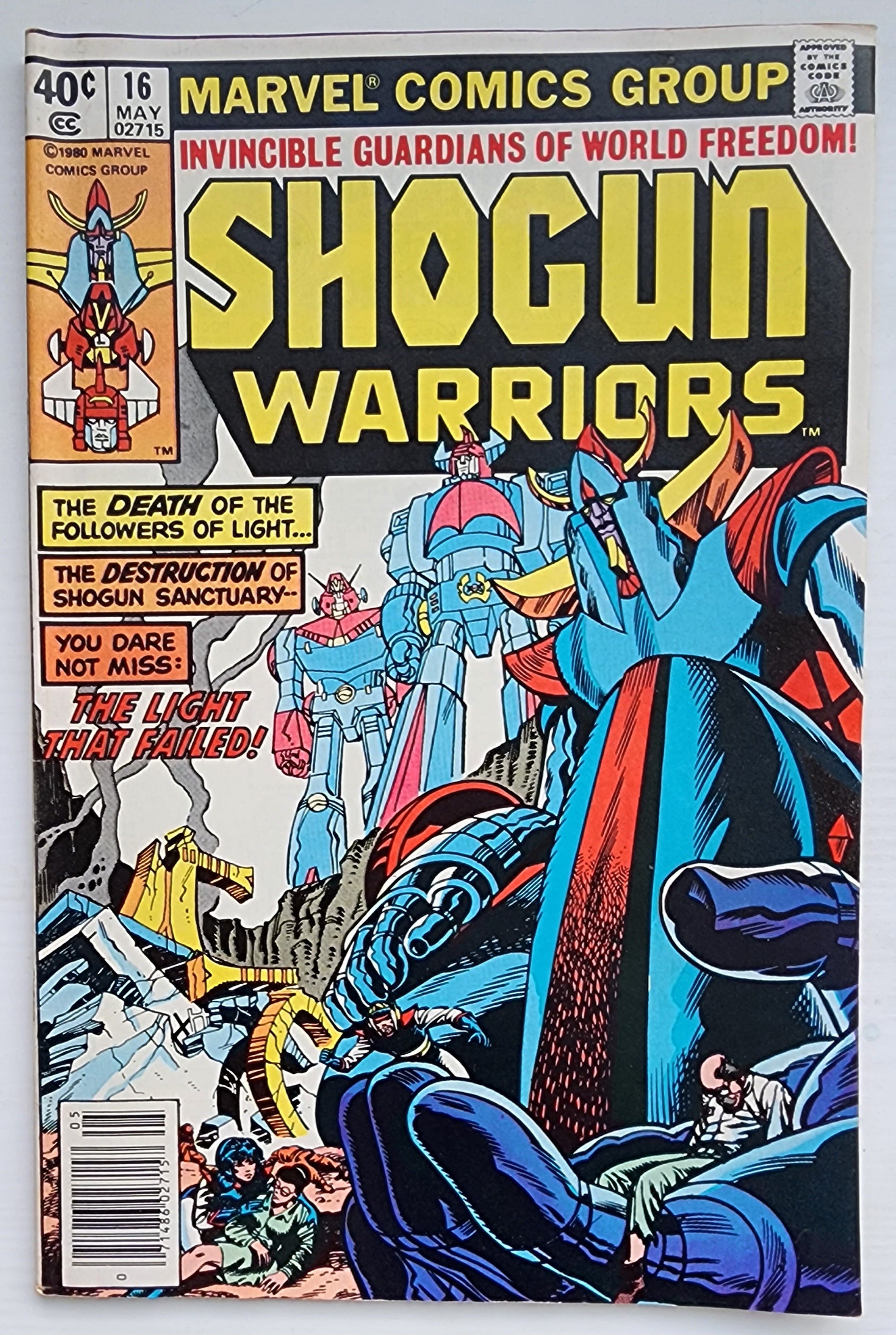 SHOGUN WARRIORS #16 NEWSSTAND 1979 Shogun Warriors MARVEL COMICS