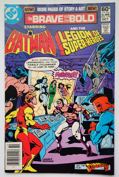 BRAVE AND BOLD #179 BATMAN LEGION OF SUPER-HEROES NEWSSTAND 1981 Brave and the Bold DC Comics