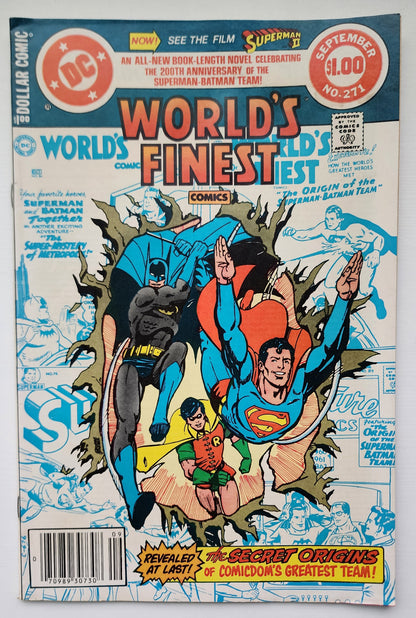 WORLDS FINEST #271 1981 NEWSSTAND Worlds Finest DC Comics