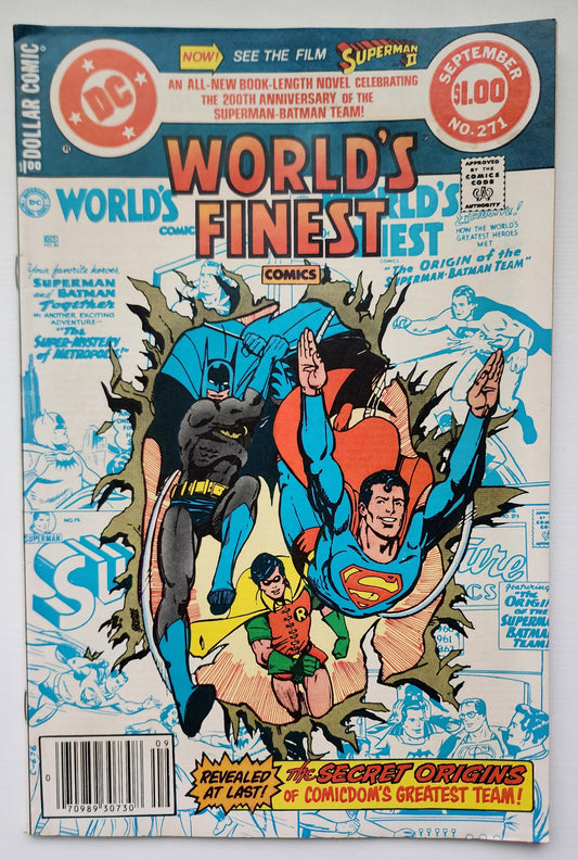 WORLDS FINEST #271 1981 NEWSSTAND Worlds Finest DC Comics