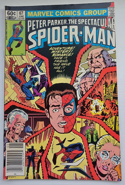 PETER PARKER SPECTACULAR SPIDER-MAN #67 1982 NEWSSTAND Spider-Man MARVEL COMICS