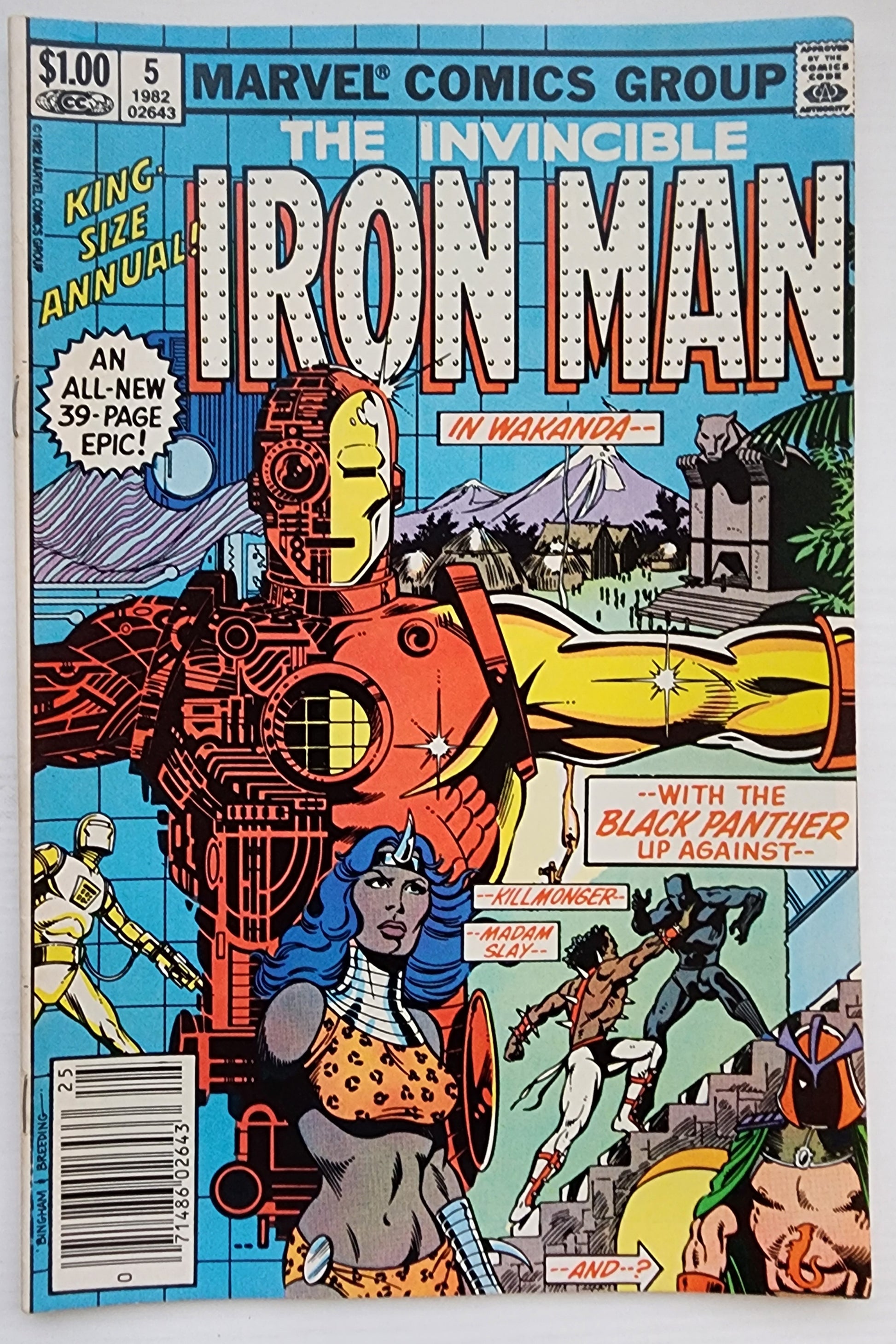 IRON MAN ANNUAL #5 NEWSSTAND 1982 Iron Man MARVEL COMICS