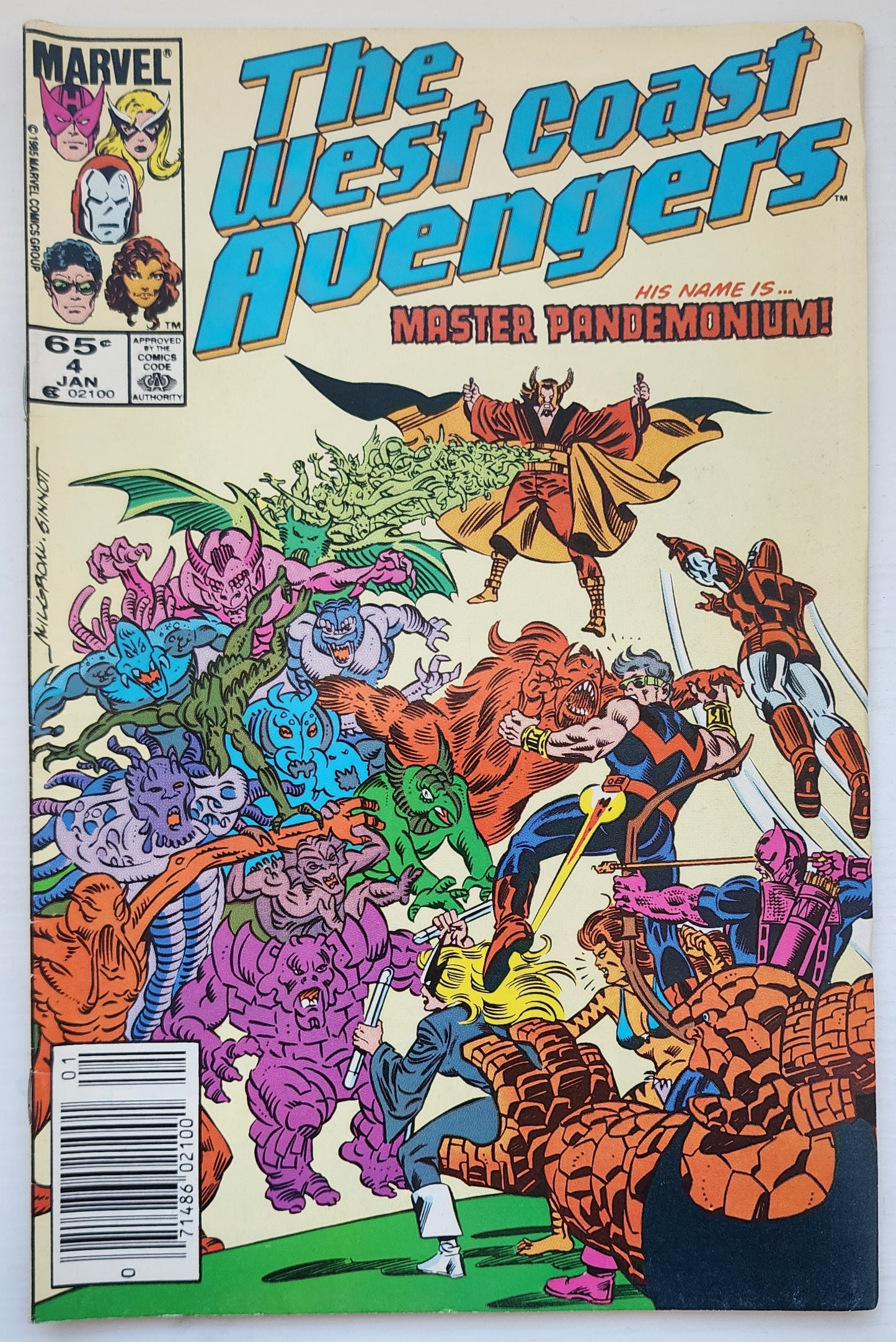 WEST COAST AVENGERS #4 NEWSSTAND 1985 West Coast Avengers MARVEL COMICS