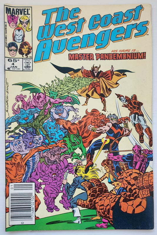 WEST COAST AVENGERS #4 NEWSSTAND 1985 West Coast Avengers MARVEL COMICS