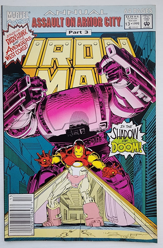 IRON MAN ANNUAL #13 NEWSSTAND 1992 Iron Man MARVEL COMICS