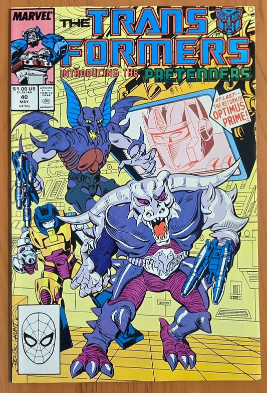 TRANSFORMERS #40 1988 Transformers MARVEL COMICS