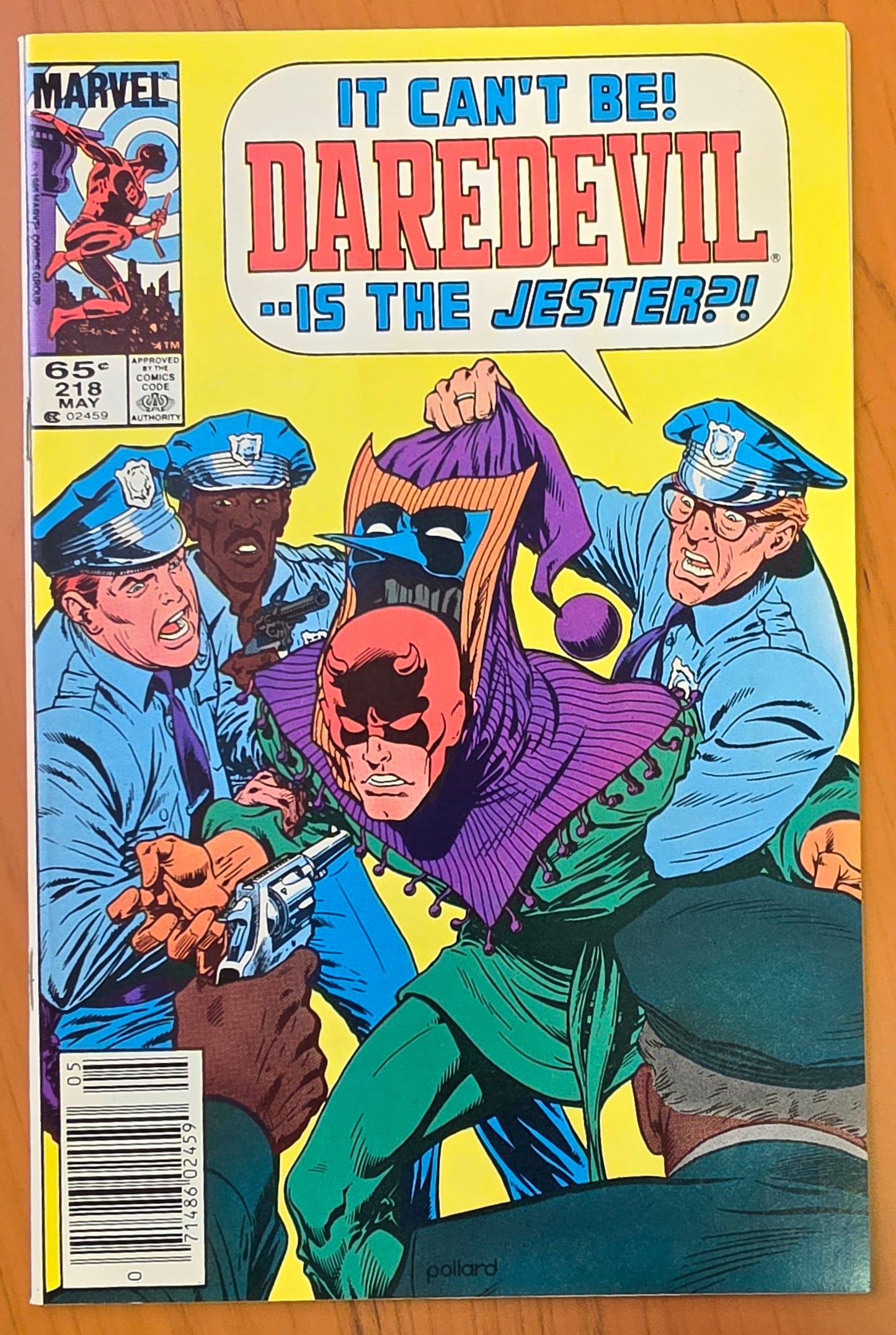 DAREDEVIL #218 1985 NEWSSTAND Daredevil MARVEL COMICS