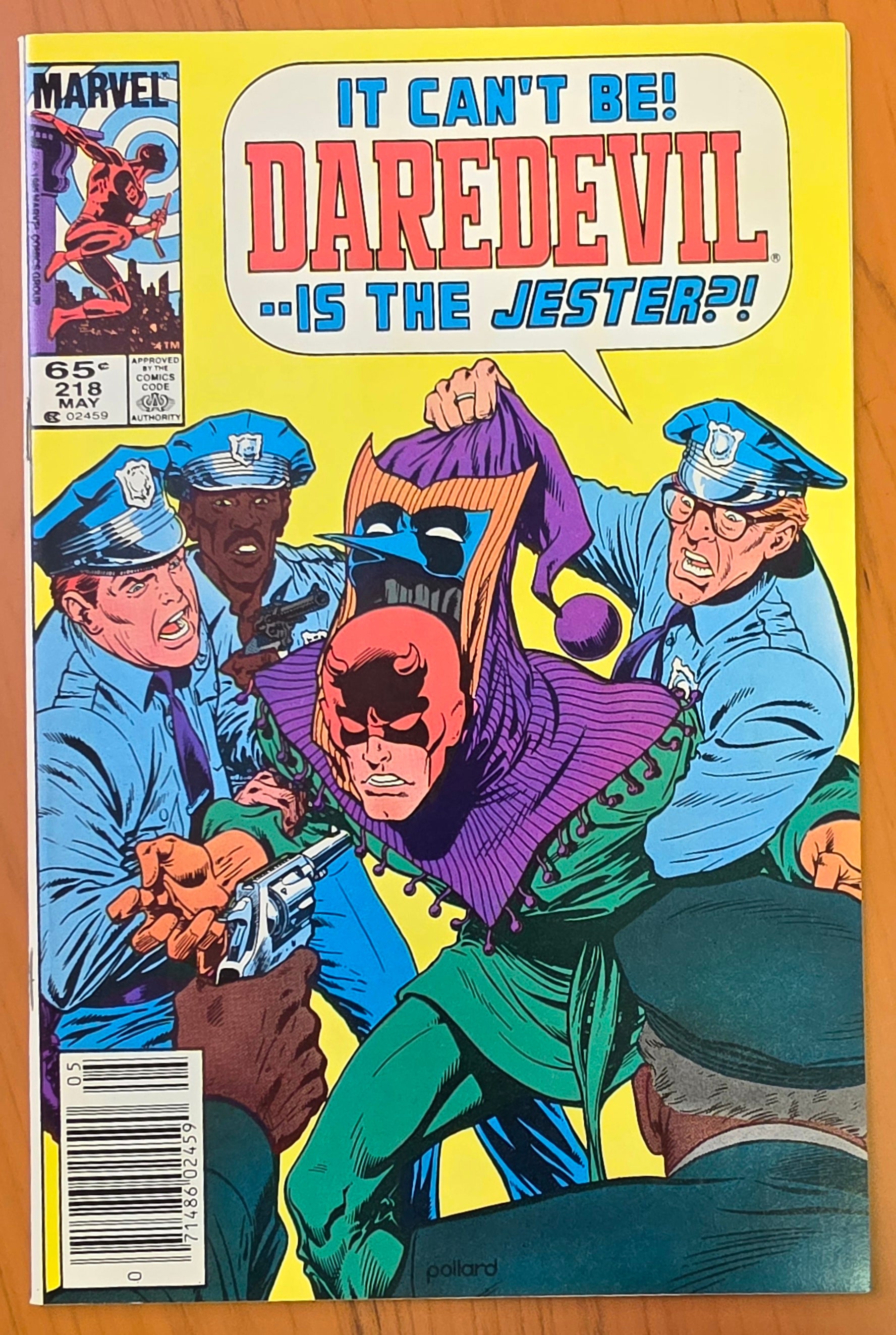DAREDEVIL #218 1985 NEWSSTAND Daredevil MARVEL COMICS