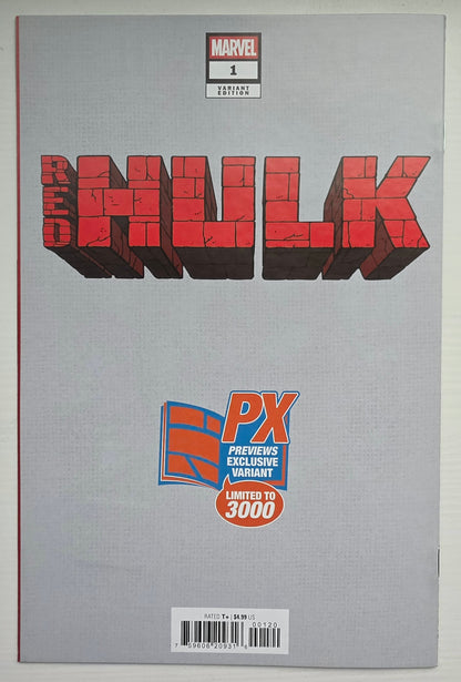 RED HULK #1 PX EXCLUSIVE JOSHUA CASSARA VARIANT 2025 Red Hulk MARVEL COMICS