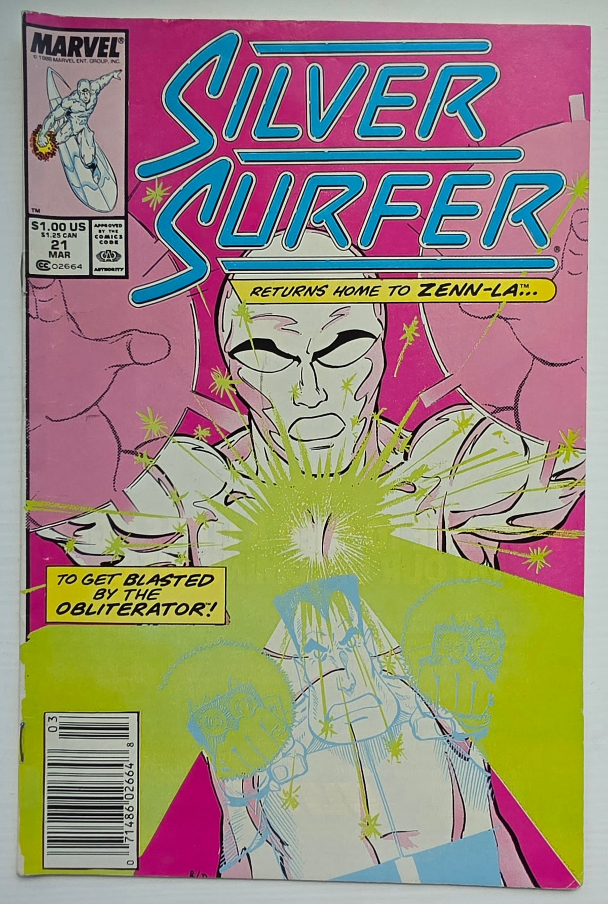 SILVER SURFER #21 1989 NEWSSTAND Silver Surfer MARVEL COMICS