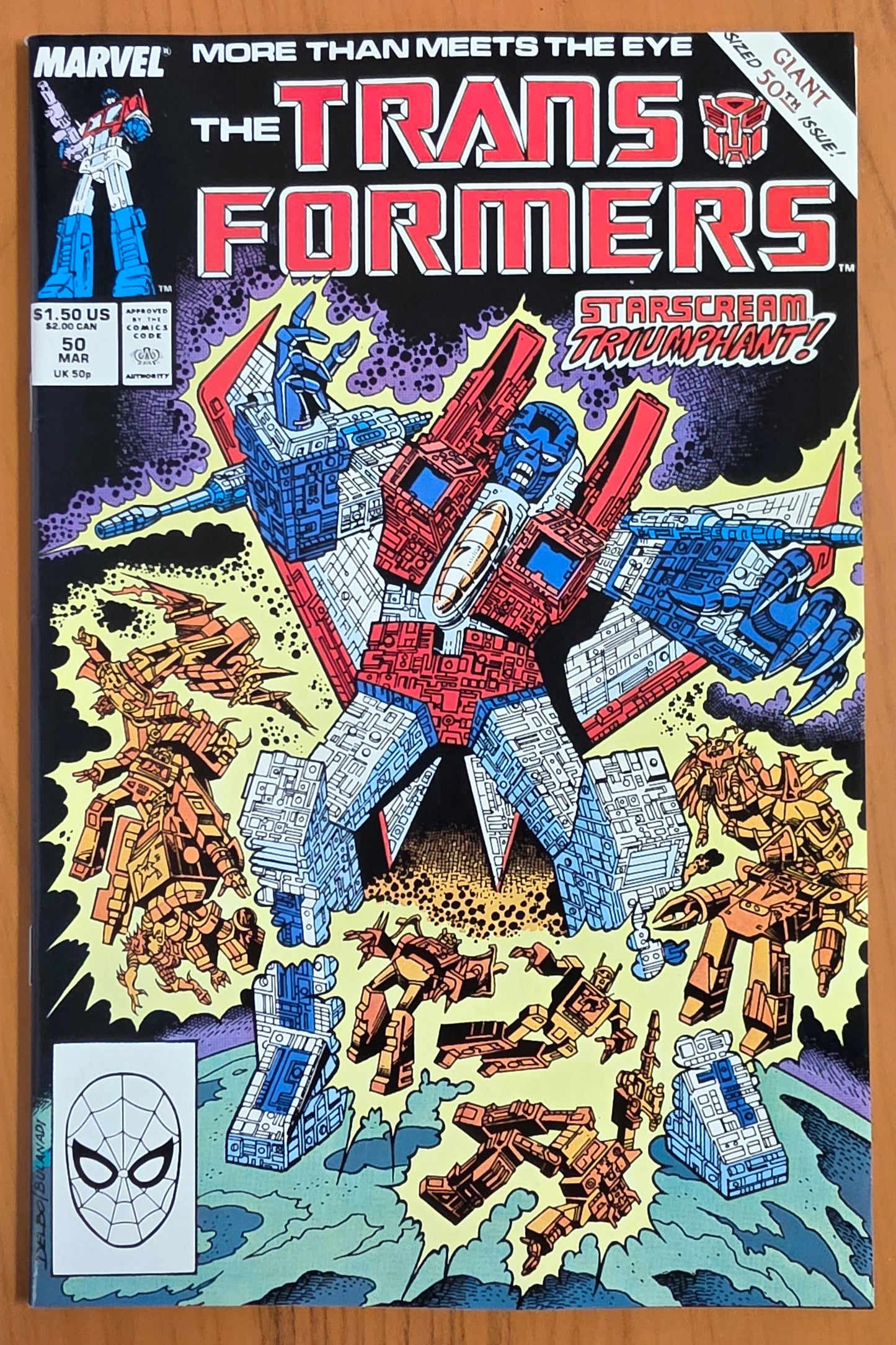 TRANSFORMERS #50 1989 Transformers MARVEL COMICS