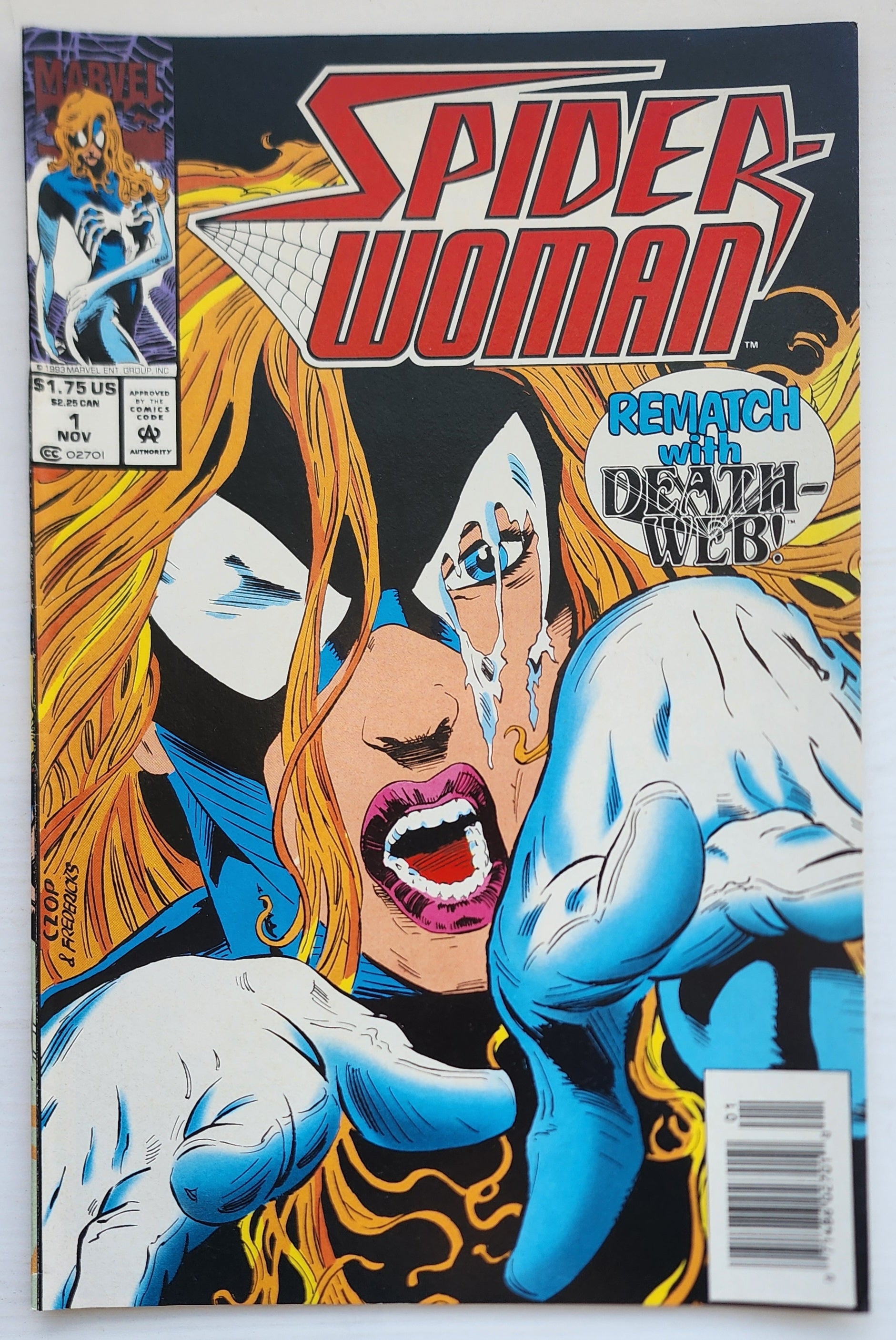 SPIDER-WOMAN #1 NEWSSTAND 1993 Spider-Woman MARVEL COMICS