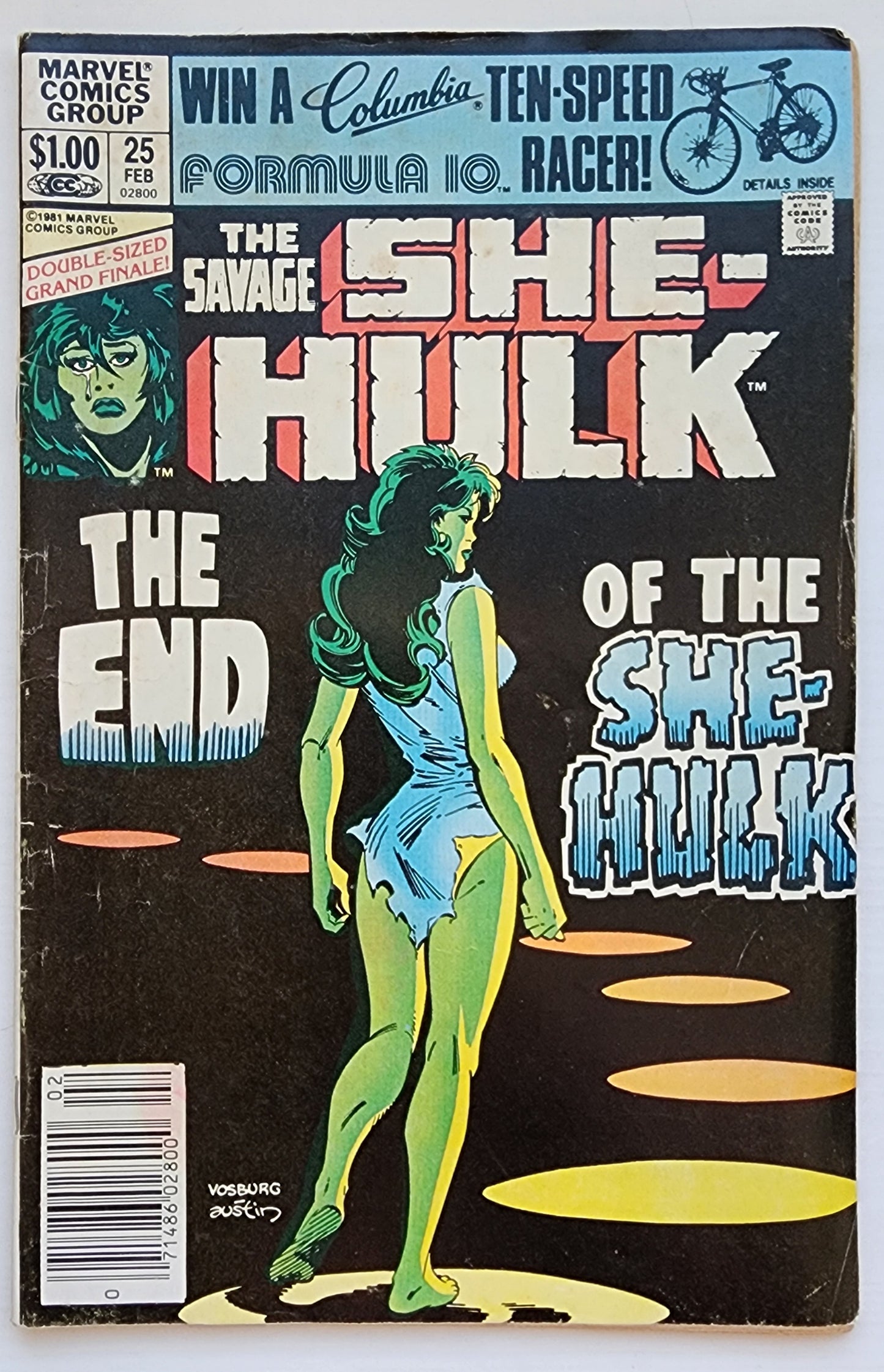 SAVAGE SHE-HULK #25 NEWSSTAND 1982 She-Hulk MARVEL COMICS