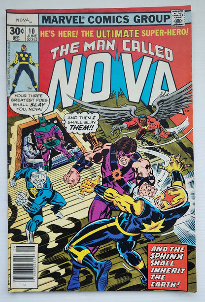 NOVA #10 NEWSSTAND 1977 Nova MARVEL COMICS