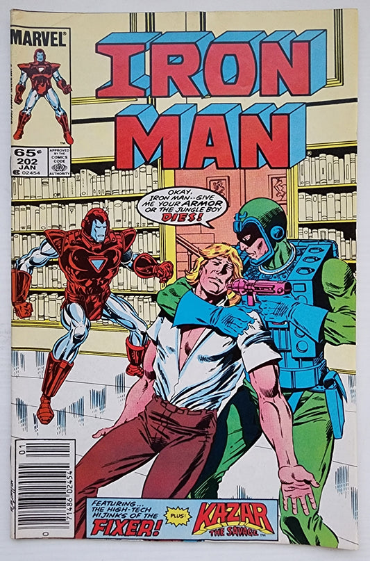 IRON MAN #202 NEWSSTAND 1985 Iron Man MARVEL COMICS
