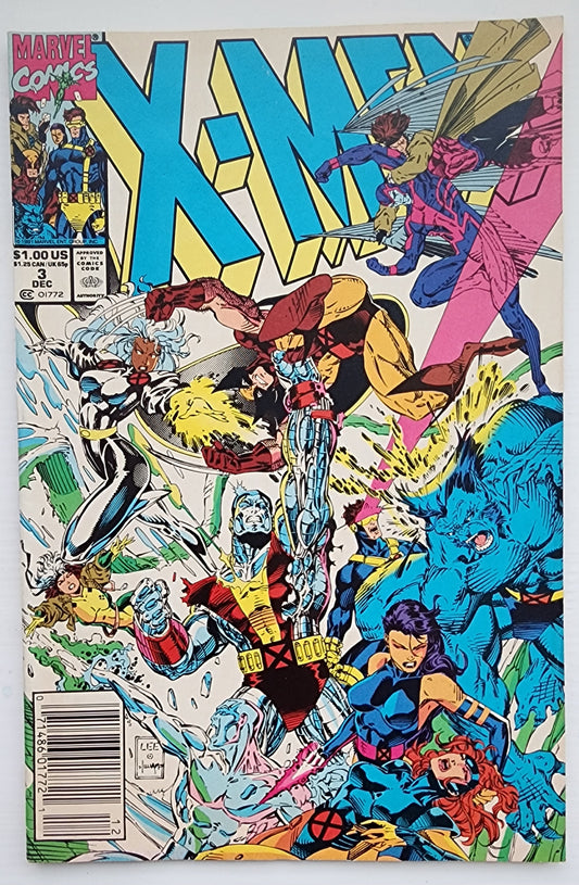 X-MEN #3 JIM LEE NEWSSTAND 1991 [I01] X-Men MARVEL COMICS