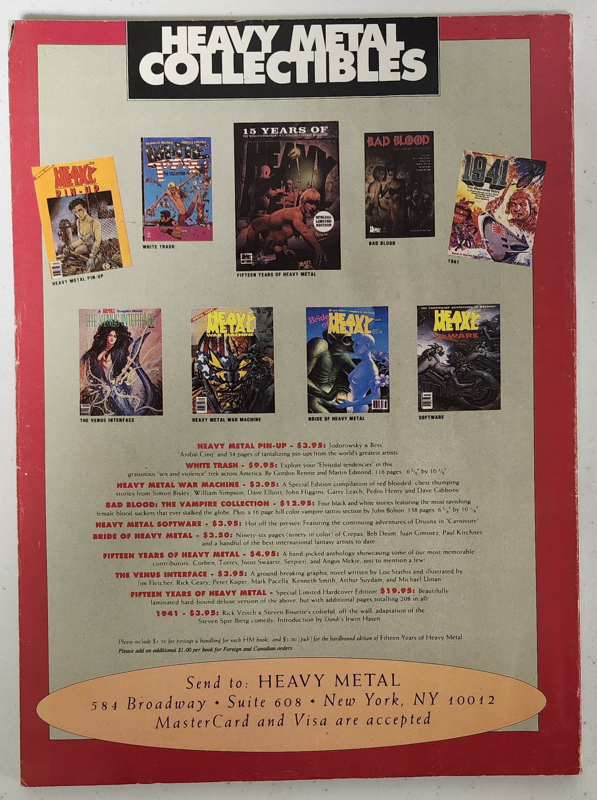 HEAVY METAL MAGAZINE VOL 18 #4 SEPTEMBER 1994 HEAVY METAL MAGAZINE