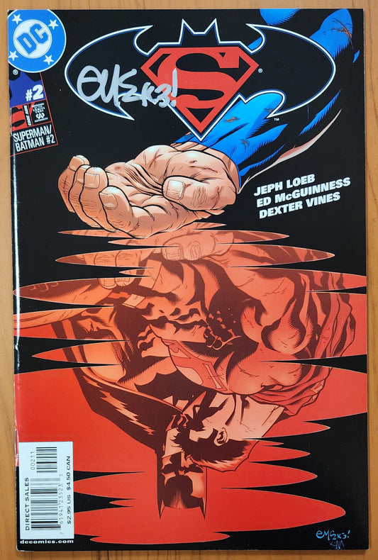 SUPERMAN BATMAN #2 2003 SIGNED BY ED MCGUINNESS Batman DC COMICS