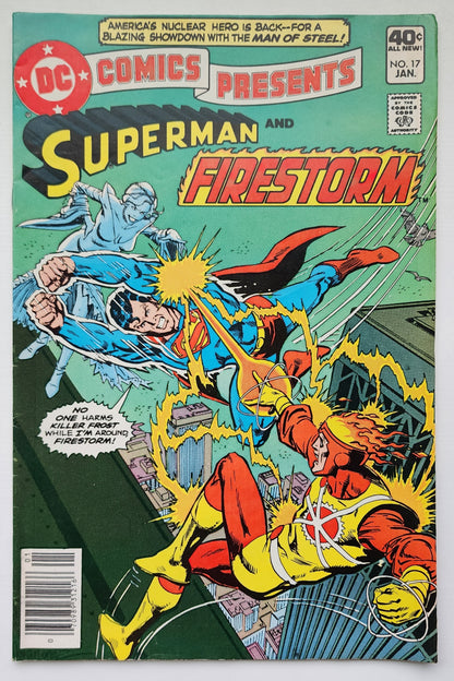 DC COMICS PRESENTS #17 SUPERMAN FIRESTORM 1980 NEWSSTAND DC Comics Presents DC Comics