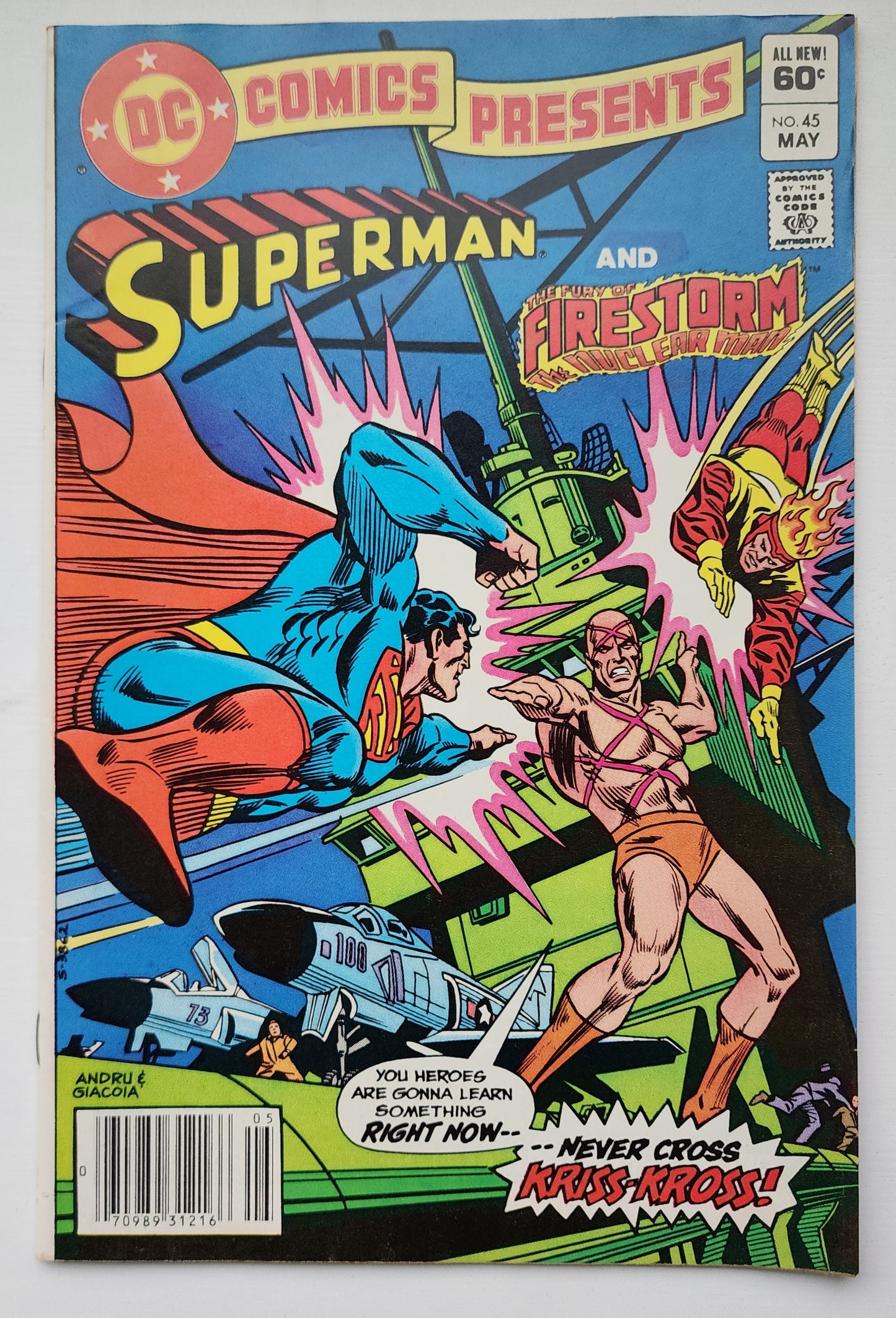 DC COMICS PRESENTS #45 SUPERMAN FIRESTORM 1982 NEWSSTAND DC Comics Presents DC Comics