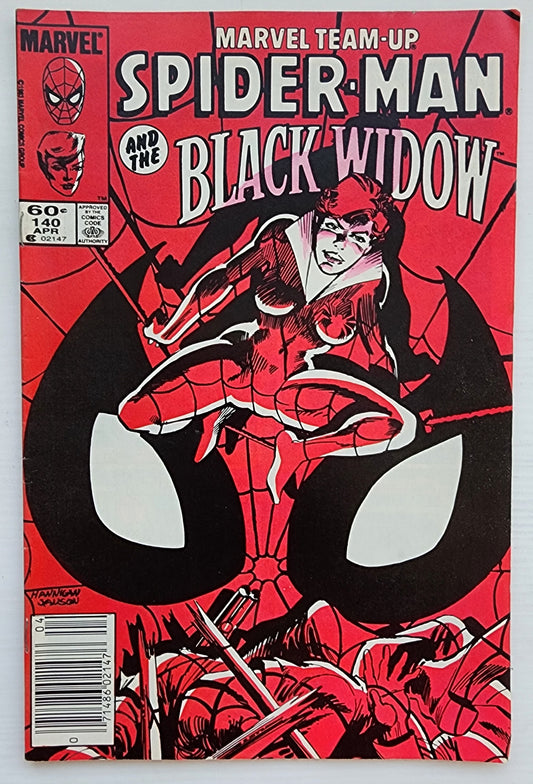 MARVEL TEAM-UP #140 SPIDER-MAN BLACK WIDOW NEWSSTAND 1983 Marvel Team-Up MARVEL COMICS