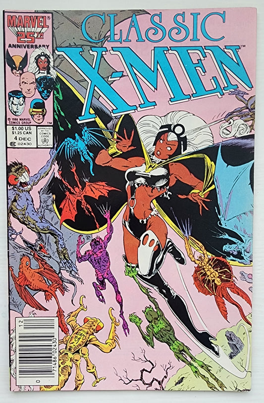 CLASSIC X-MEN #4 NEWSSTAND 1986 Classic X-Men MARVEL COMICS