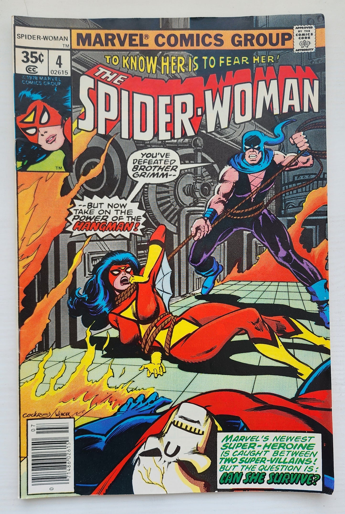 SPIDER-WOMAN #4 NEWSSTAND 1978 Spider-Woman MARVEL COMICS