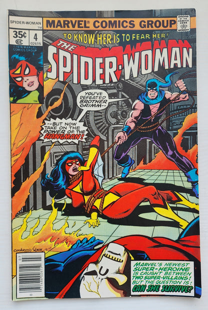SPIDER-WOMAN #4 NEWSSTAND 1978 Spider-Woman MARVEL COMICS