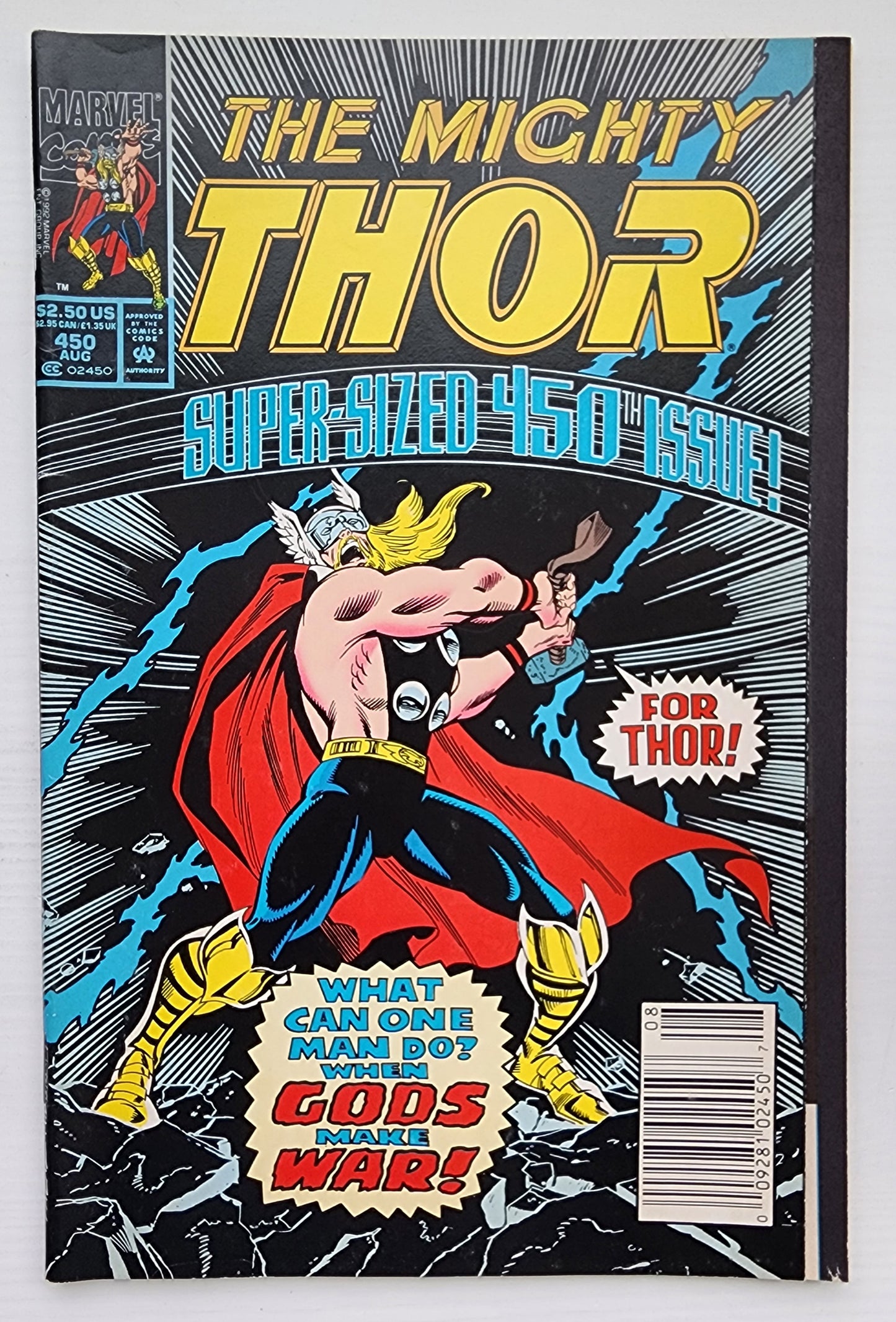 THOR #450 NEWSSTAND 1992 Thor MARVEL COMICS